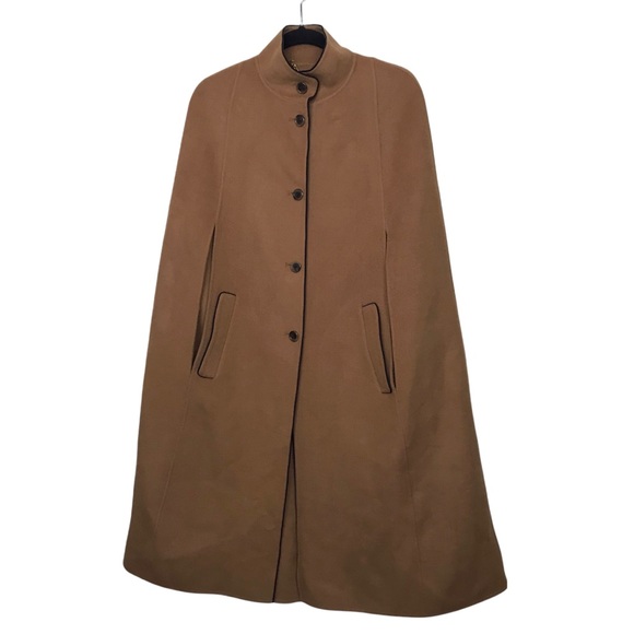 J. Crew Jackets & Blazers - J Crew Collection Tan Wool Cashmere Blend Cape XXS - XS